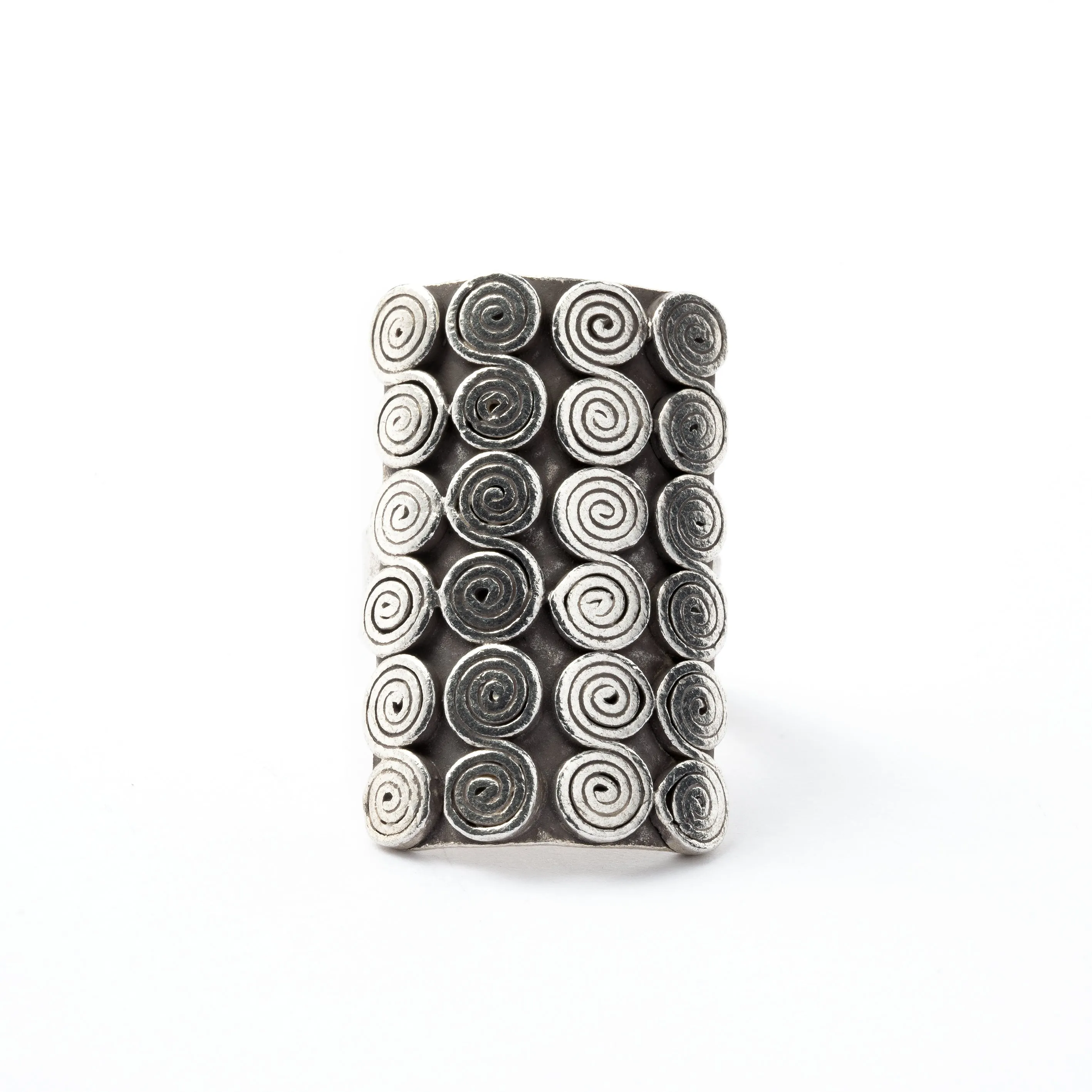 Multi Spirals Tribal Silver Ring