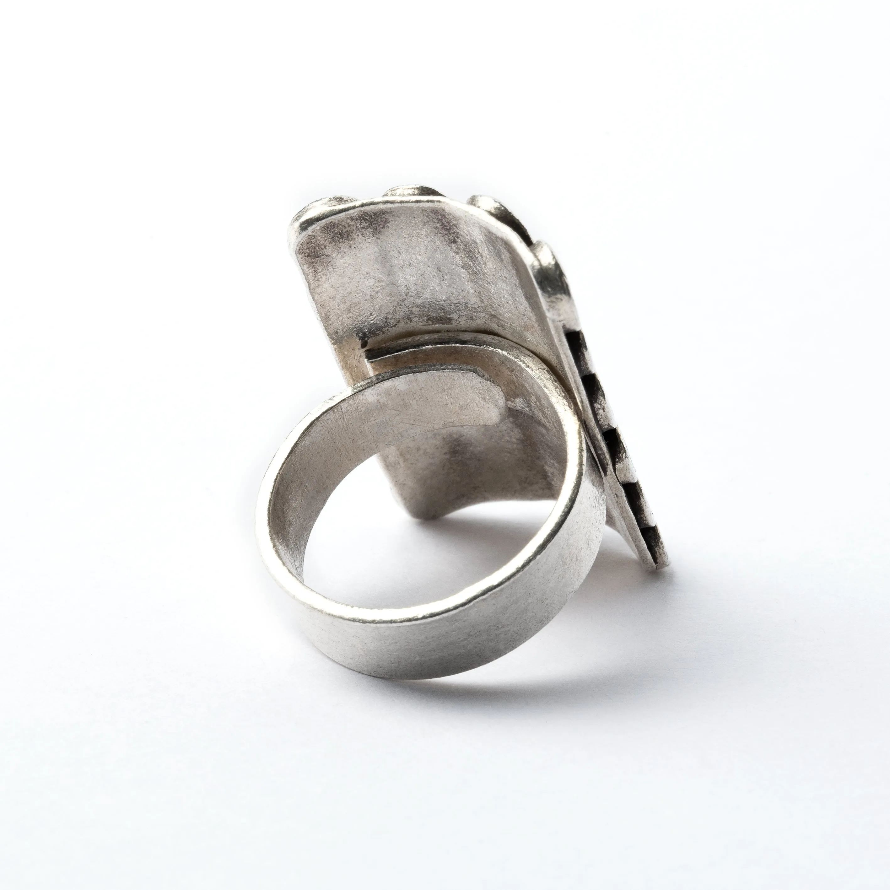 Multi Spirals Tribal Silver Ring