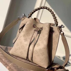 Muria Mahina Monogram Perforated Leather Bucket Bag M55799 Beige 2019 Collection