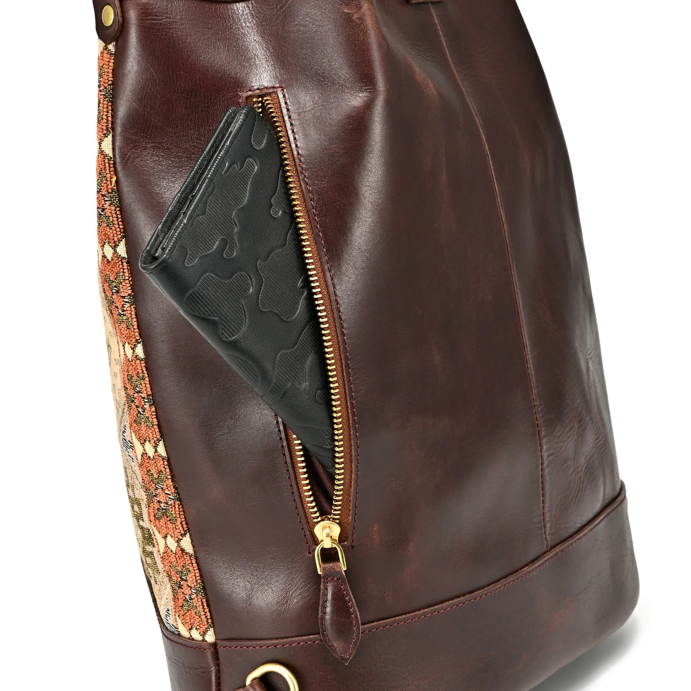 Myrtle Geometric Convertible Bucket Backpack