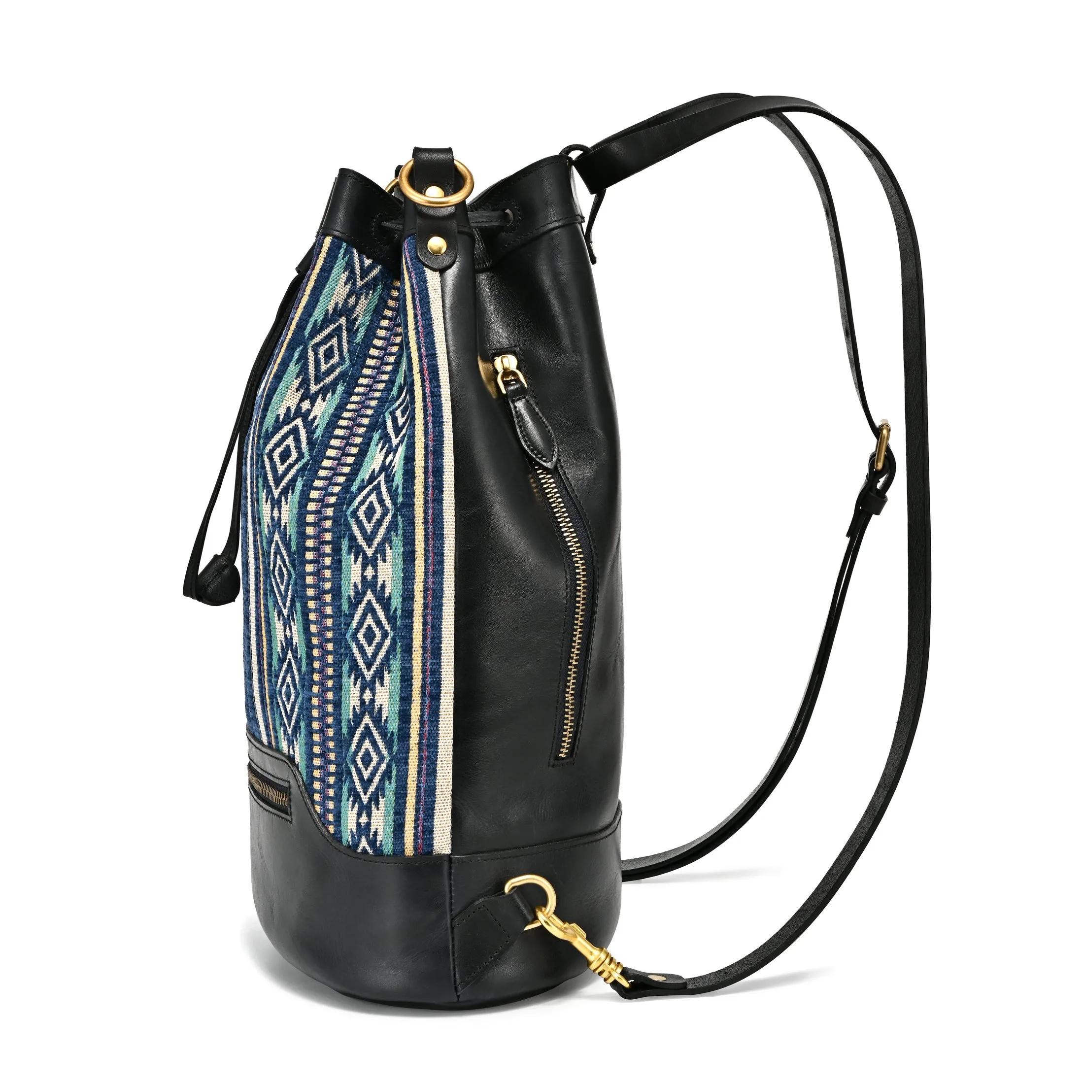 Myrtle Geometric Convertible Bucket Backpack