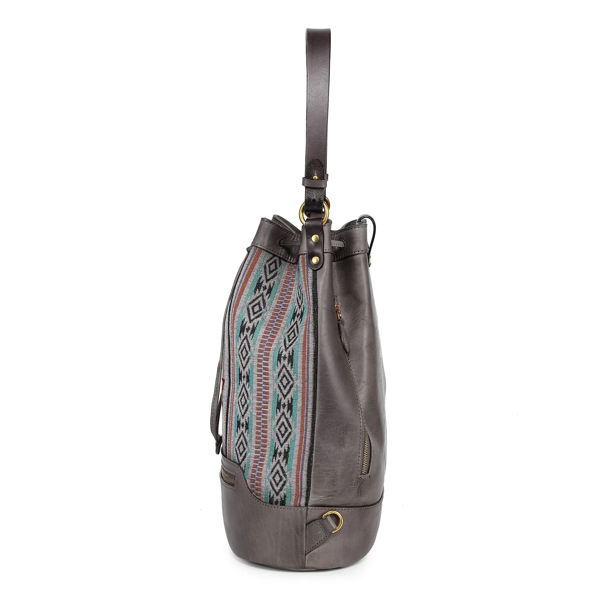 Myrtle Geometric Convertible Bucket Backpack