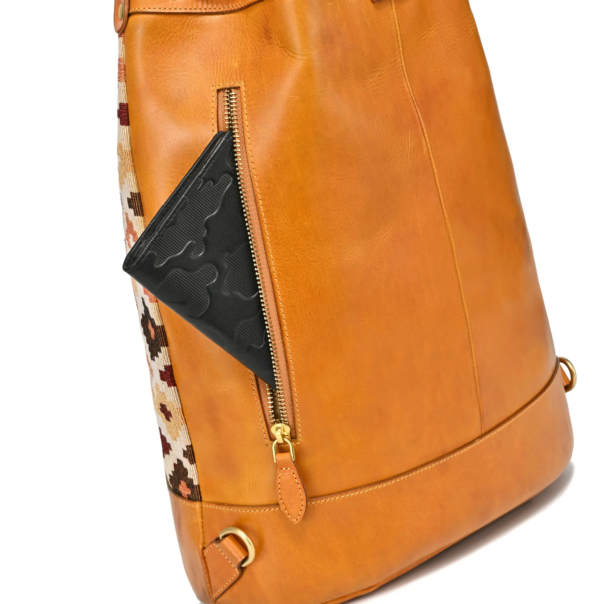 Myrtle Geometric Convertible Bucket Backpack