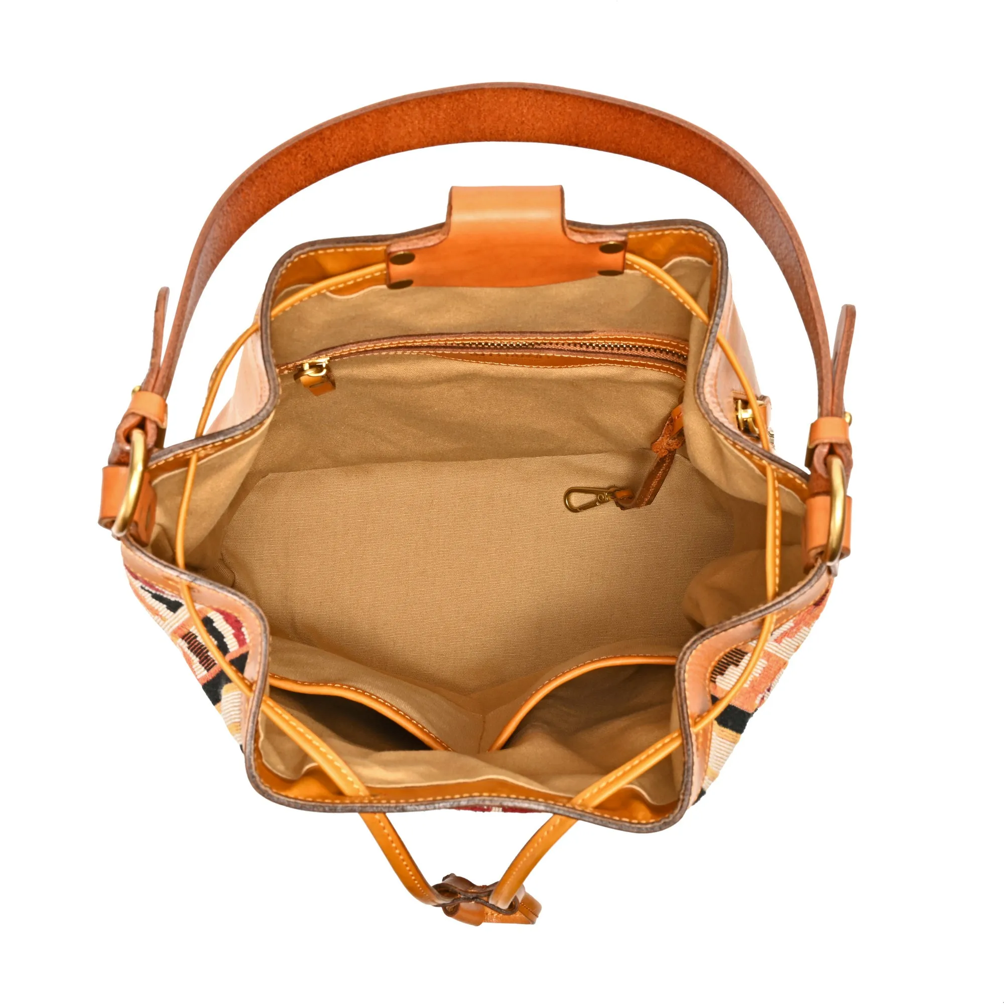 Myrtle Geometric Convertible Bucket Backpack