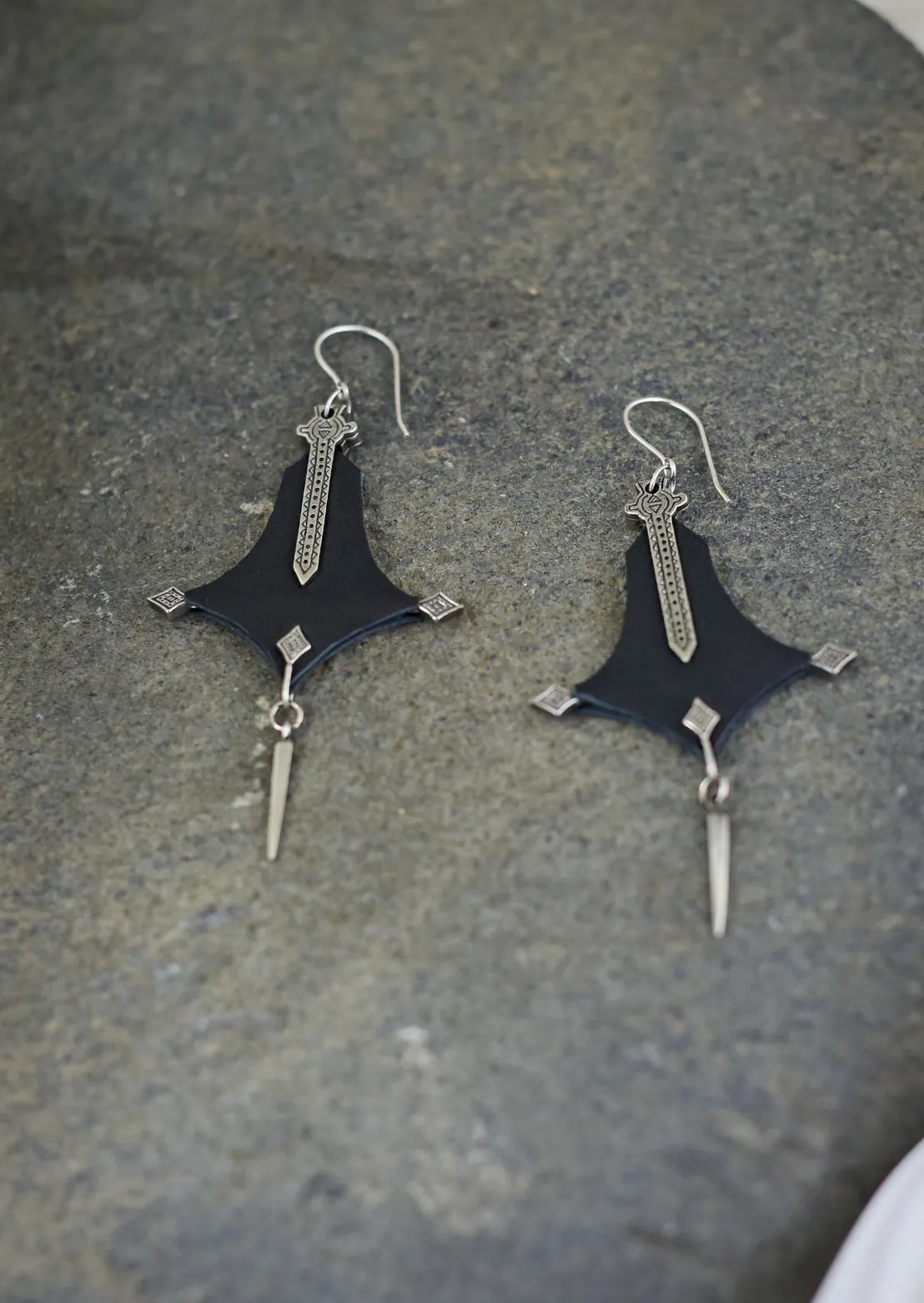 Nomad leather earrings