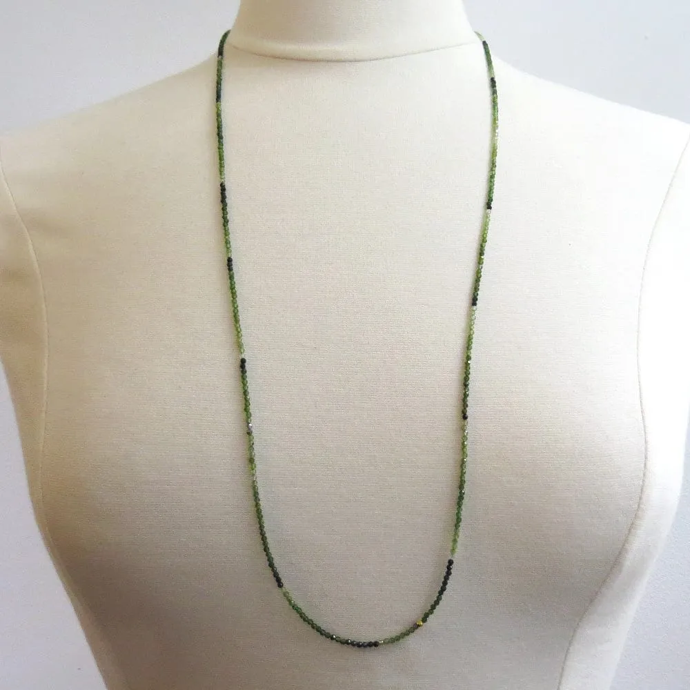 Ombre Green Tourmaline Wrap Bracelet & Necklace