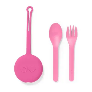 OmiePod 3 Pce Cutlery Set Bubble Pink