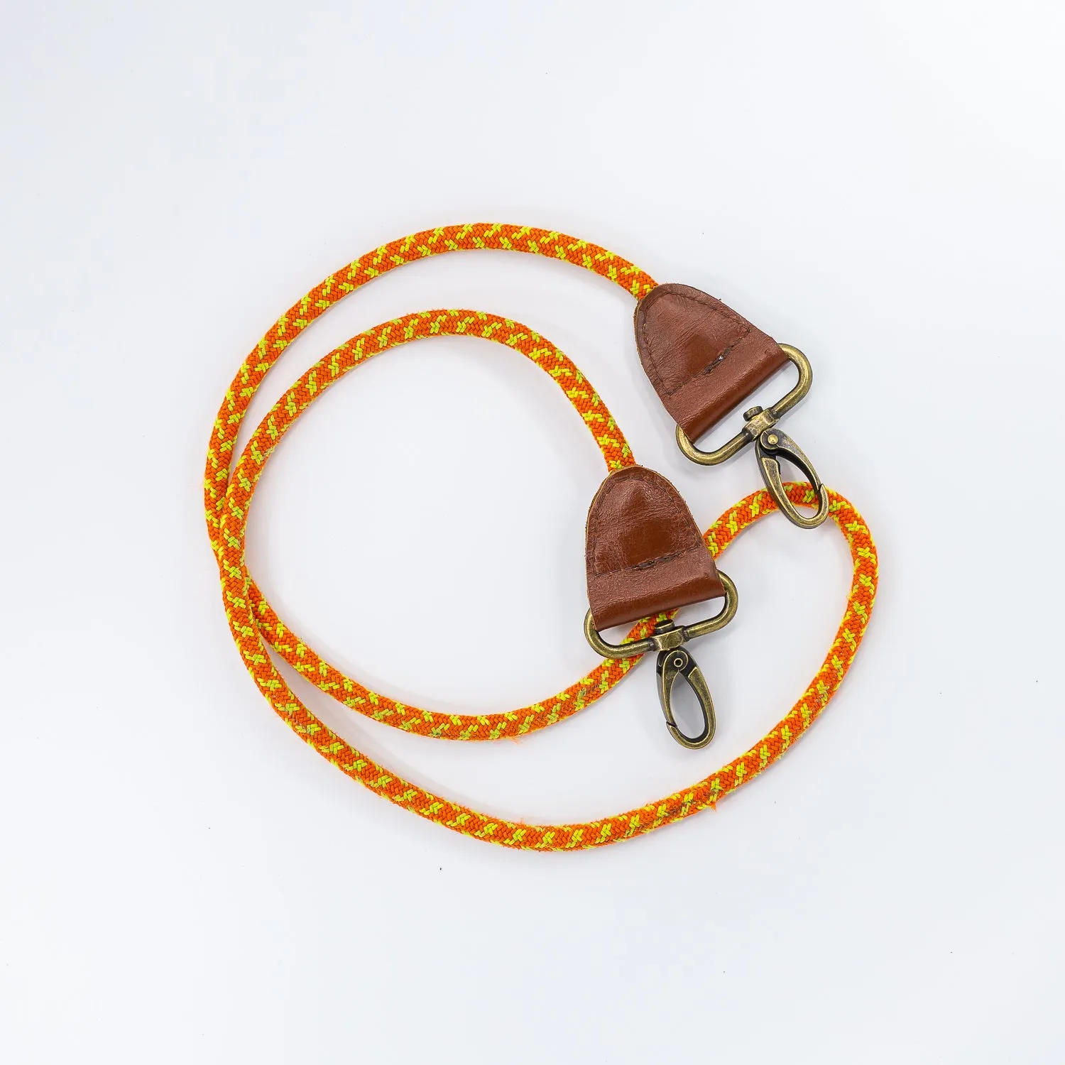 Orange/Yellow Detachable Rope Strap (Brass)