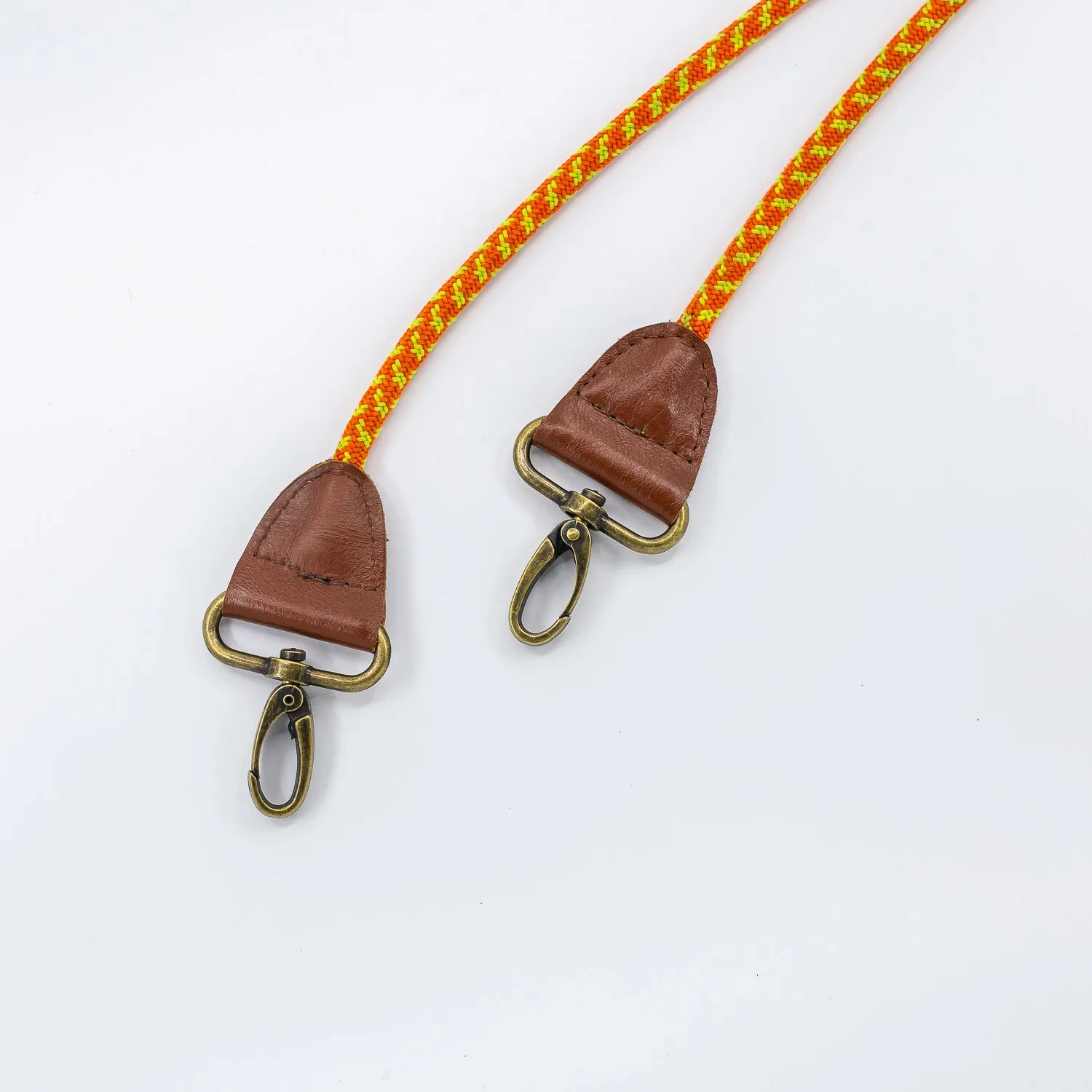 Orange/Yellow Detachable Rope Strap (Brass)