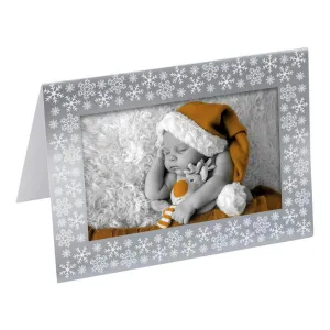 Pack of 6 Blank Silver or Red Photo Insert Christmas Greeting Cards 152 x 102mm (6 x 4 inch photo)