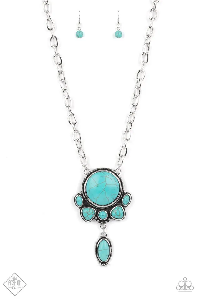 Paparazzi Necklace ~ Geographically Gorgeous - Blue