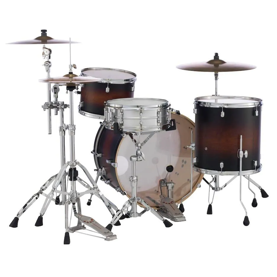 Pearl Decade Maple 3 pc. Drum Set Satin Brown Burst