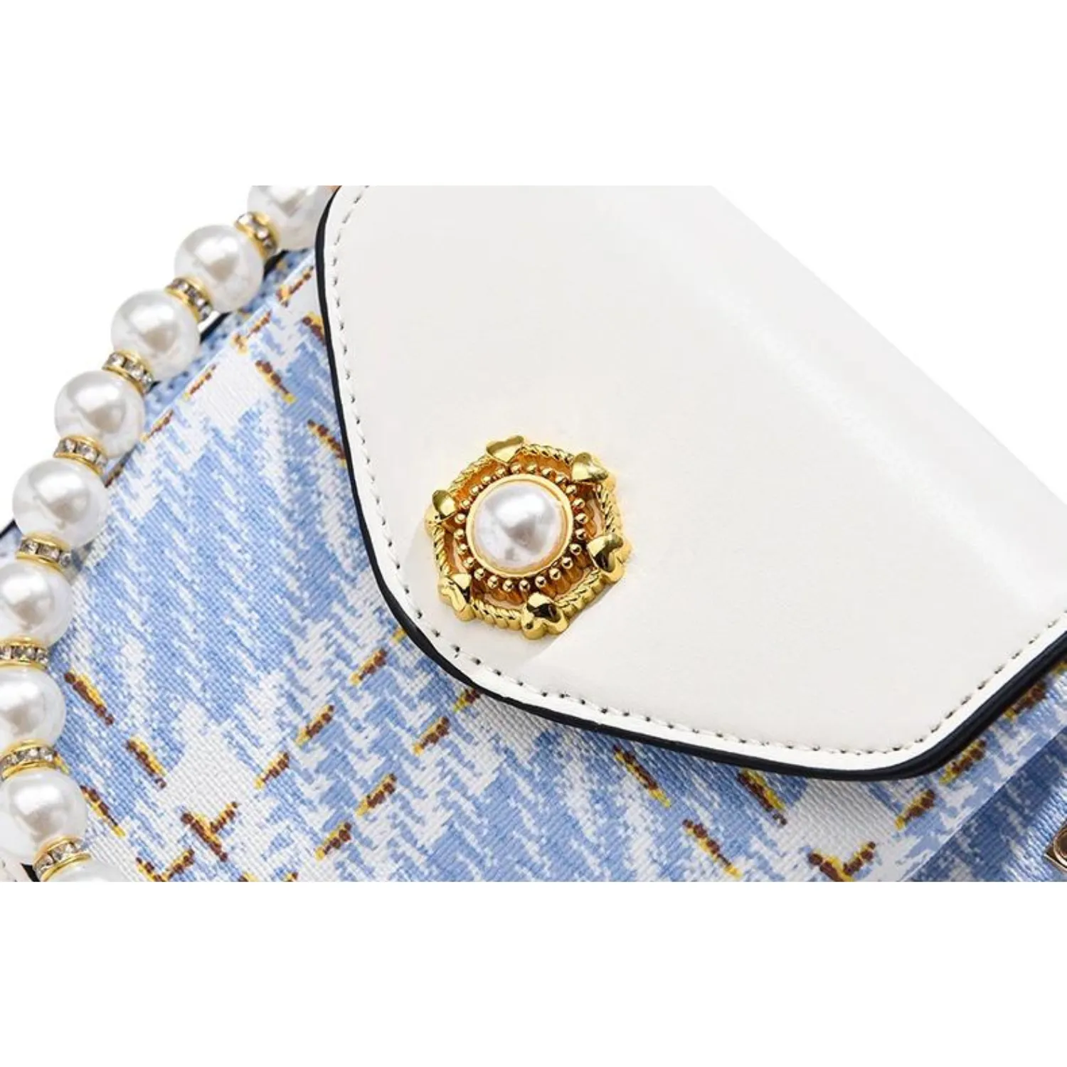 Pearl-Embellished Crossbody Bag