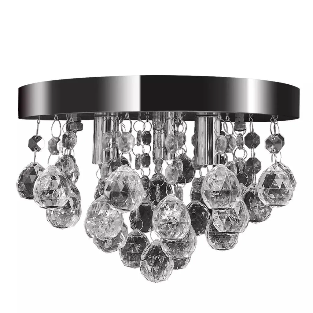 Pendant Ceiling Lamp Crystal Design Chandelier Chrome