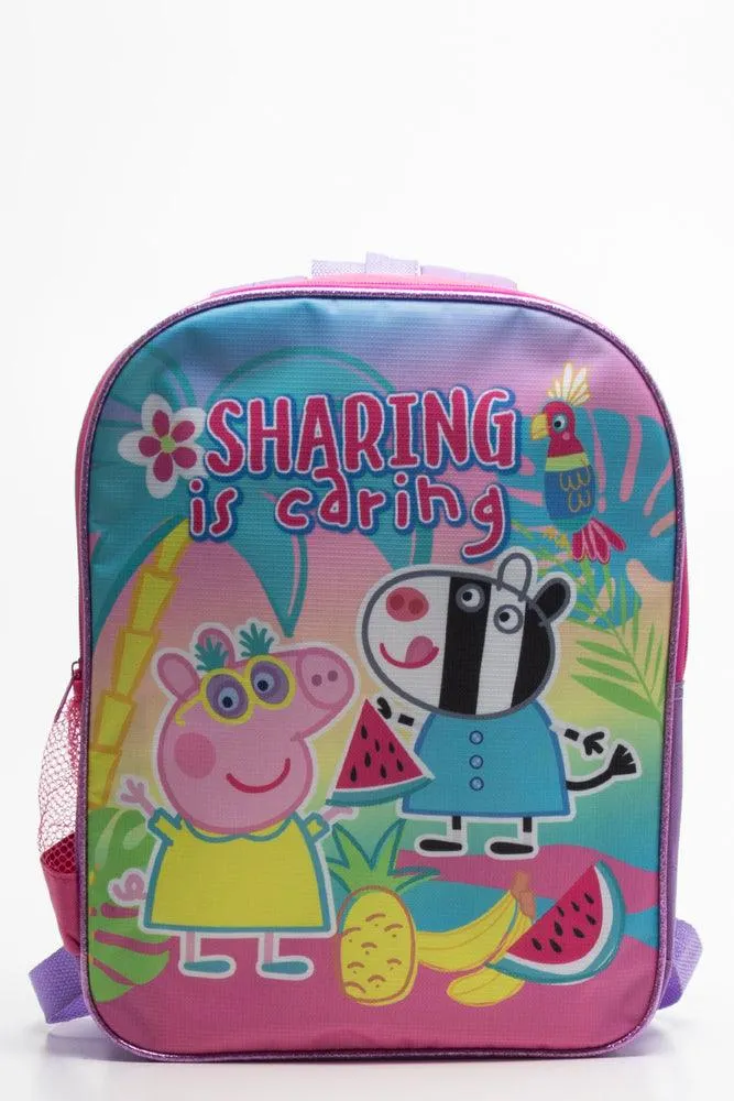 Peppa Pig Double Sided Backpack Pink