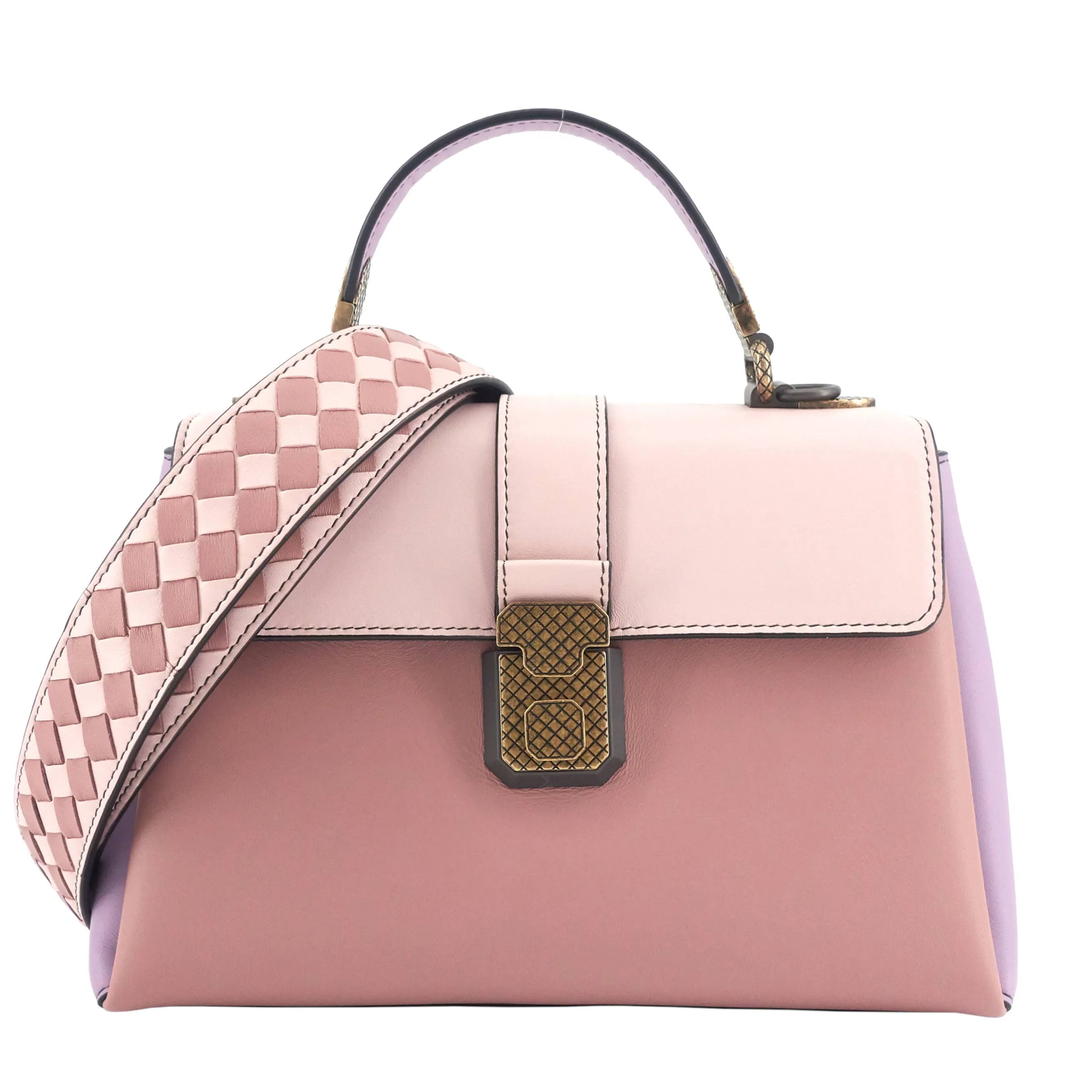 Piazza Top Handle Small Tricolour Leather Bag