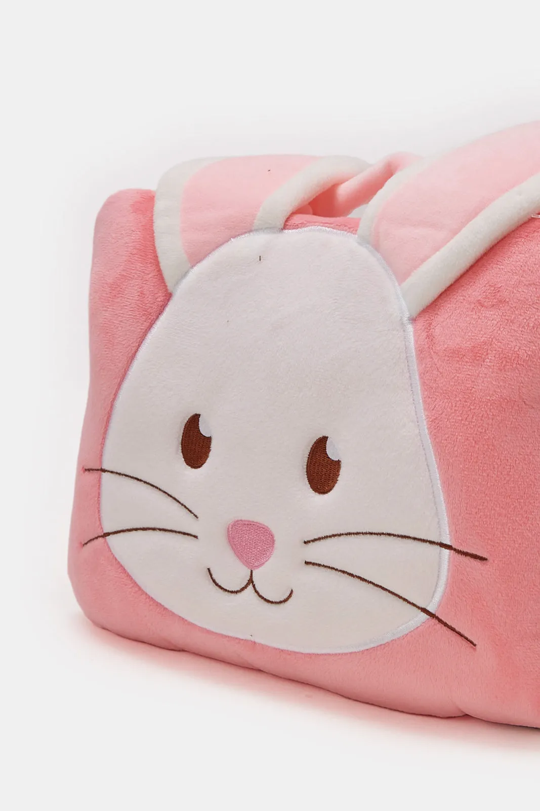 Pink Rabbit Backpack With Blanket