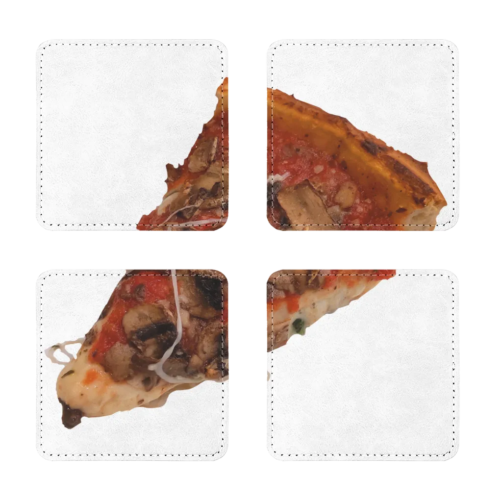 Pizza Sublimation Coasters Pack of Four