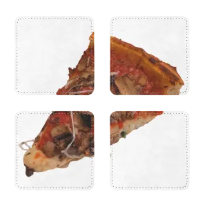 Pizza Sublimation Coasters Pack of Four