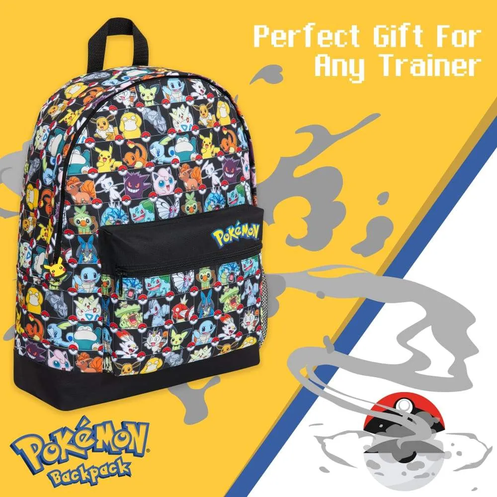 Pokemon Backpack Kids School Bag Boys Girls Teens Pikachu Pokeball