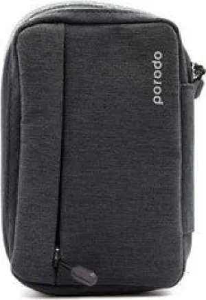 Porodo 8.2" Convenient Storage Bag IPX3 Water-Resistant Fabric (Without USB Port) - Black