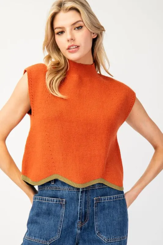 Pumpkin Mock Sweater