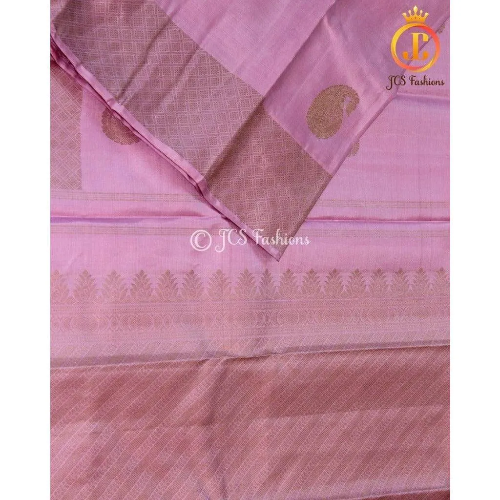 Pure Kanchipuram silk saree in gorgeous pink. Bridal Collection