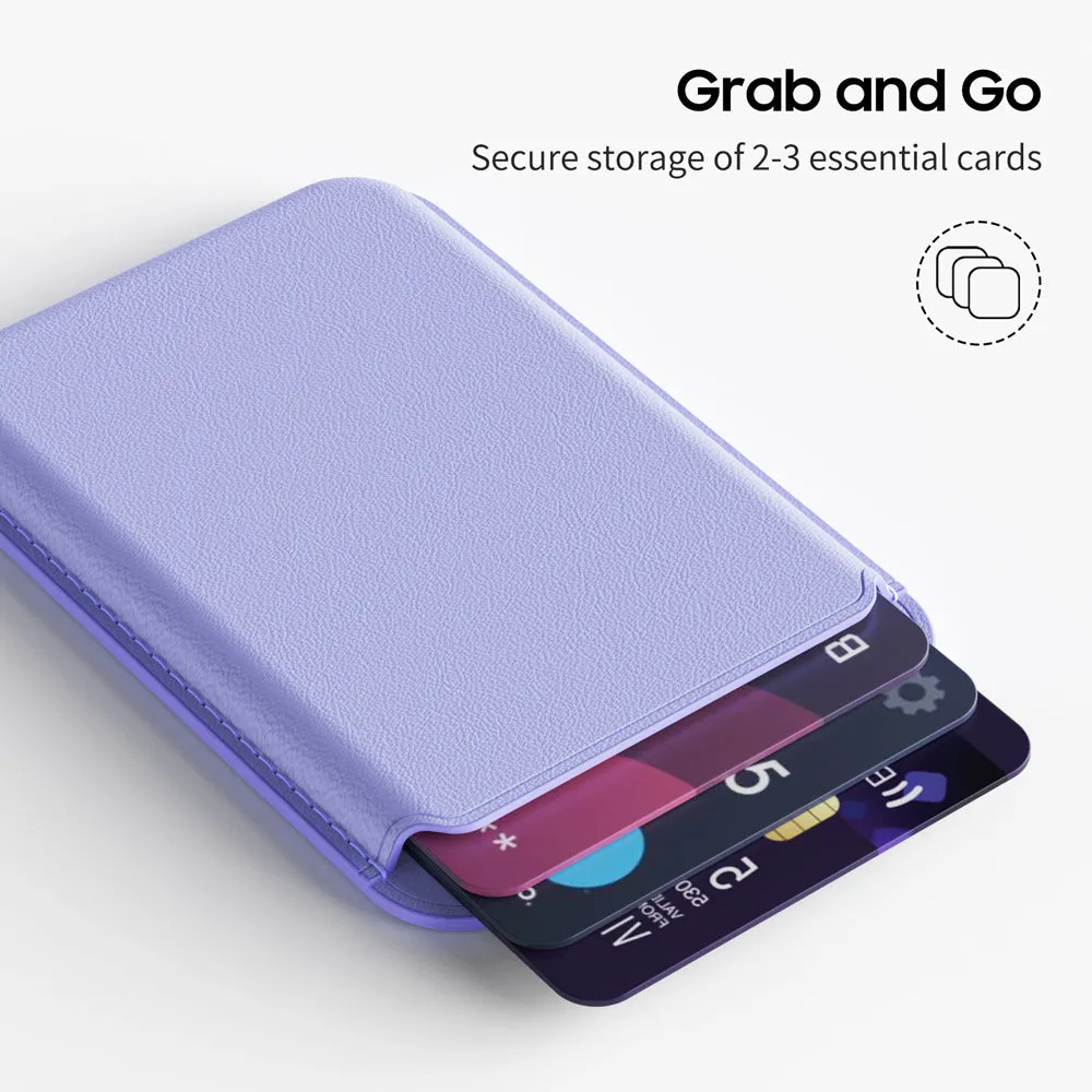 Purple Blue | Leather Wallet with MagSafe