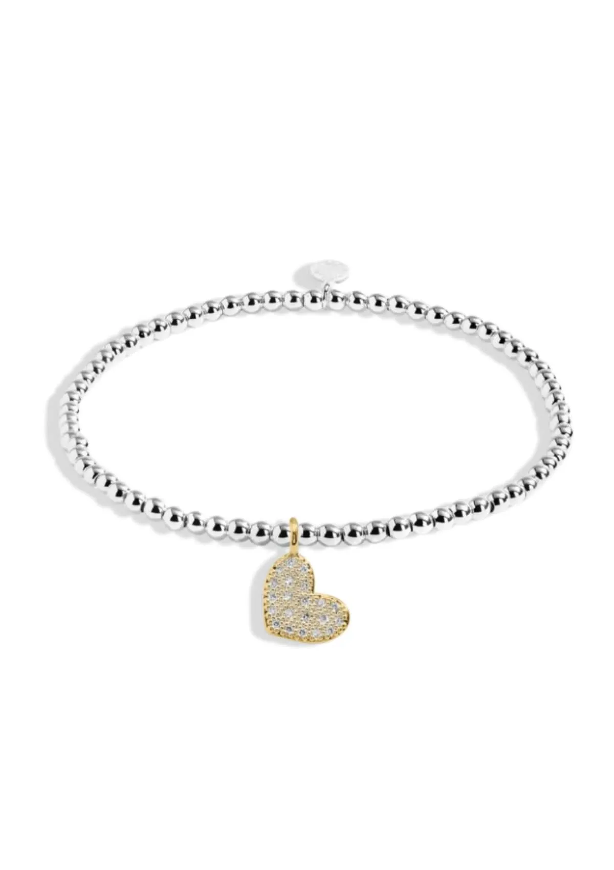 "Bride" Silver and Gold Stretch Bracelet