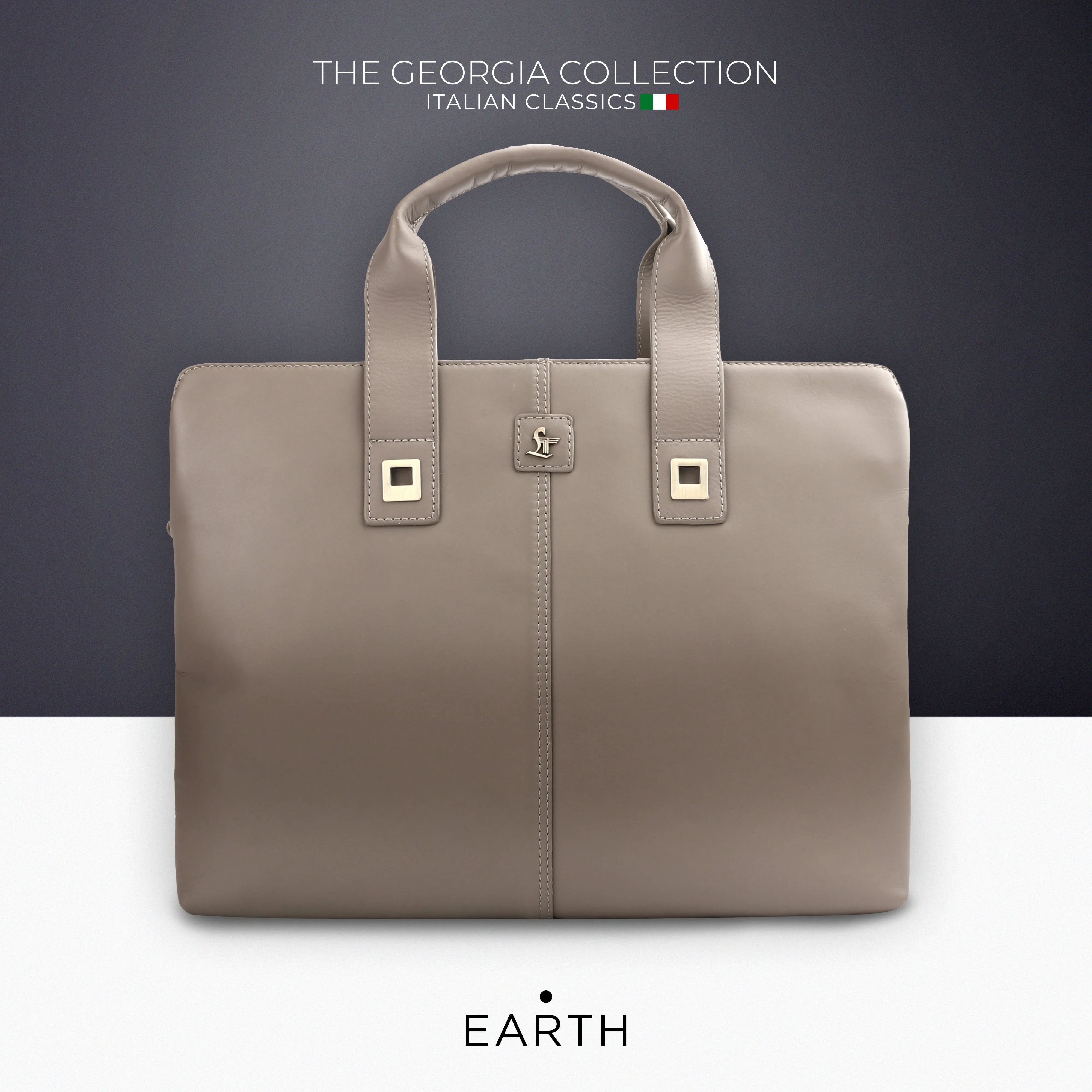 Ready to Ship Luxury Corporate Gift | Georgia Collection | Leather Laptop Bag | For Office Use | Colour - Beige