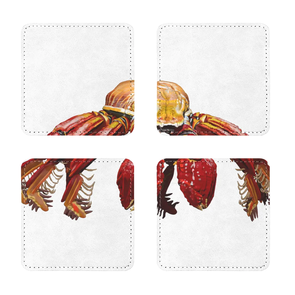 Red Crab Sublimation Coasters Pack of Four