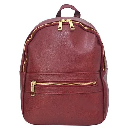 Red NGIL Faux Leather Mini Backpack