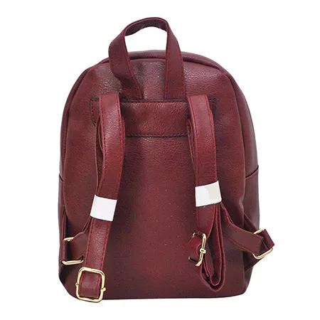 Red NGIL Faux Leather Mini Backpack