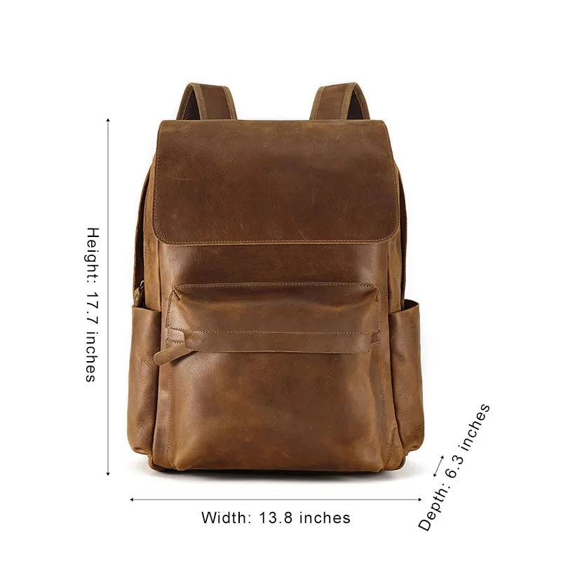 Retro Elegance Leather Backpack