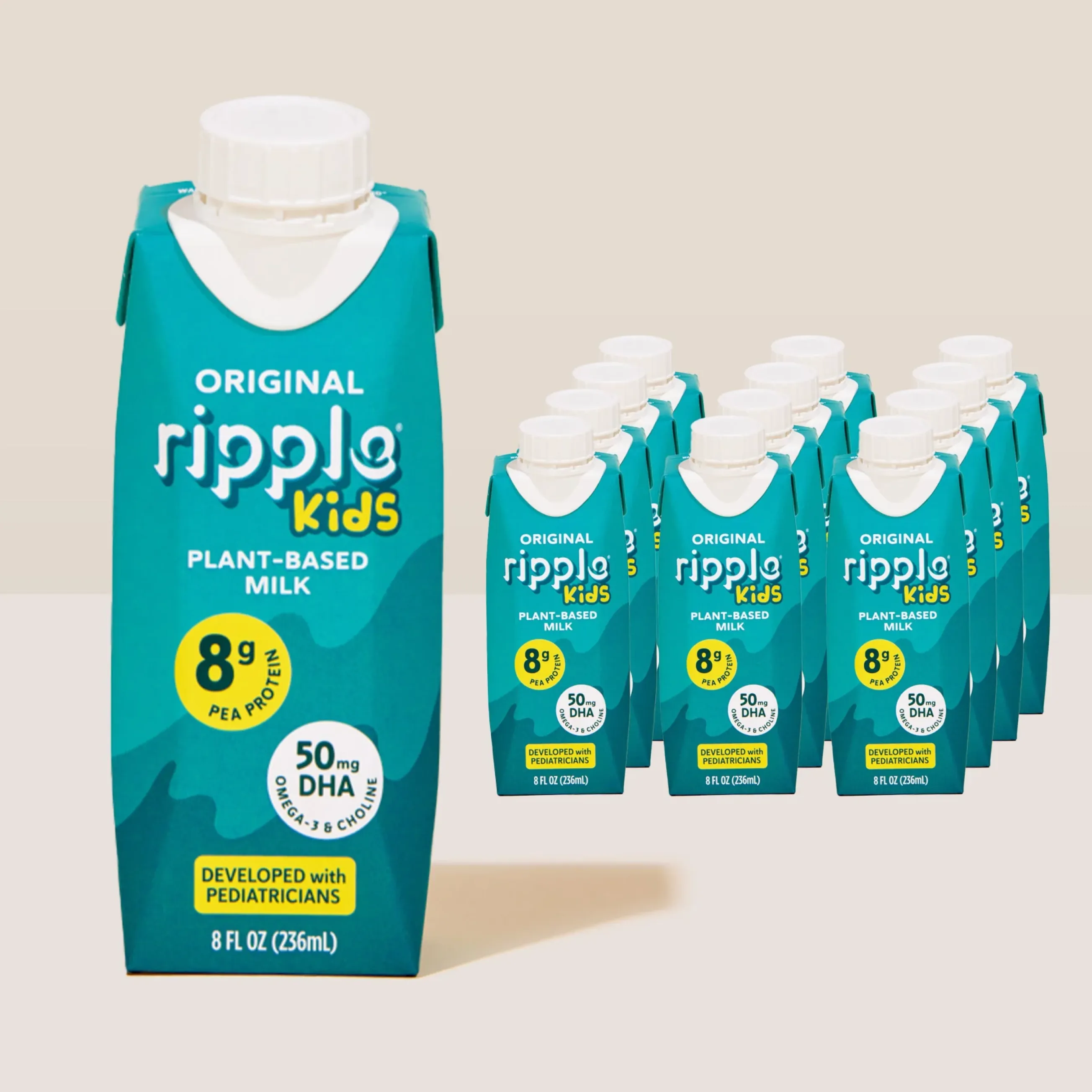 Ripple Kids On-The-Go Original Milk (Four Cases of 12)