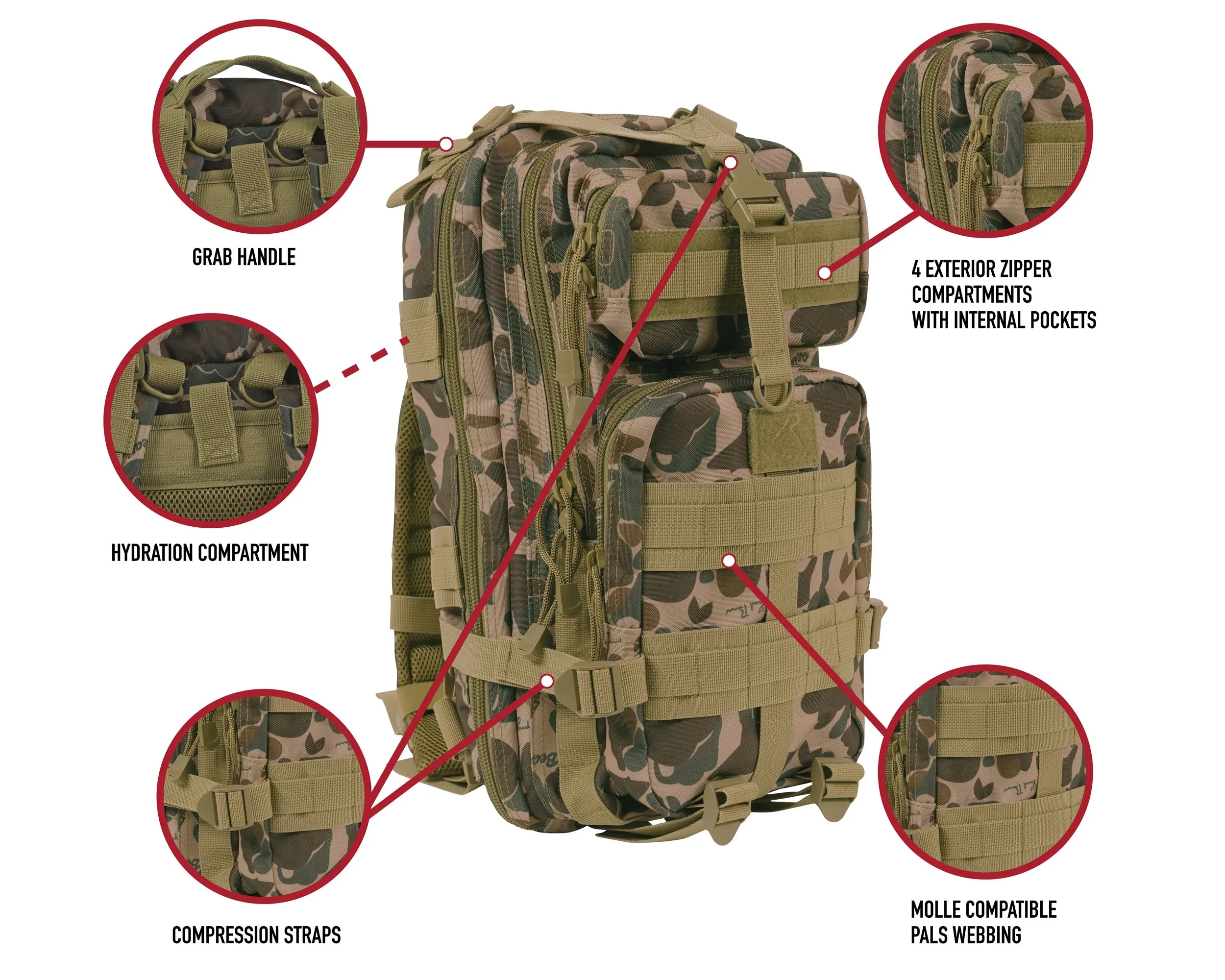 Rothco Medium Camo Tactical Backpack