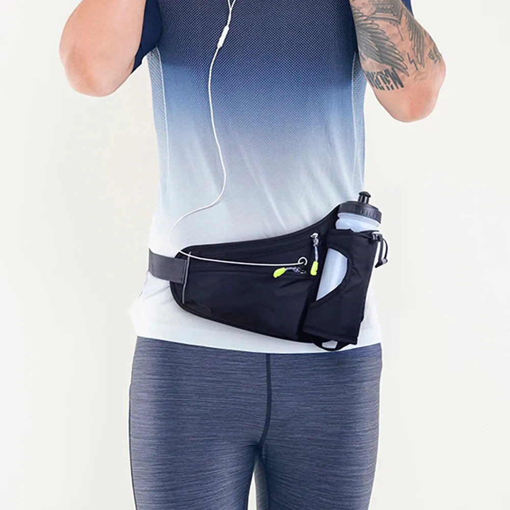 Running Waist Bags Water Bottle Holder Hydration Belt Bag Men Women Sports Fanny Pack Gym Running Cell Phone Jogging Cycling Bag