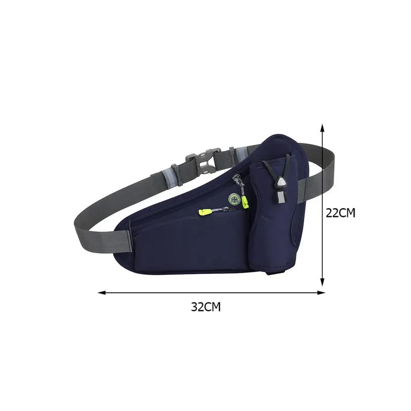 Running Waist Bags Water Bottle Holder Hydration Belt Bag Men Women Sports Fanny Pack Gym Running Cell Phone Jogging Cycling Bag