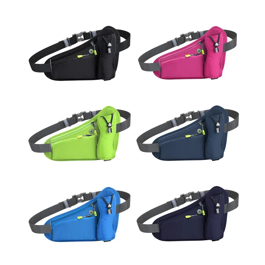 Running Waist Bags Water Bottle Holder Hydration Belt Bag Men Women Sports Fanny Pack Gym Running Cell Phone Jogging Cycling Bag