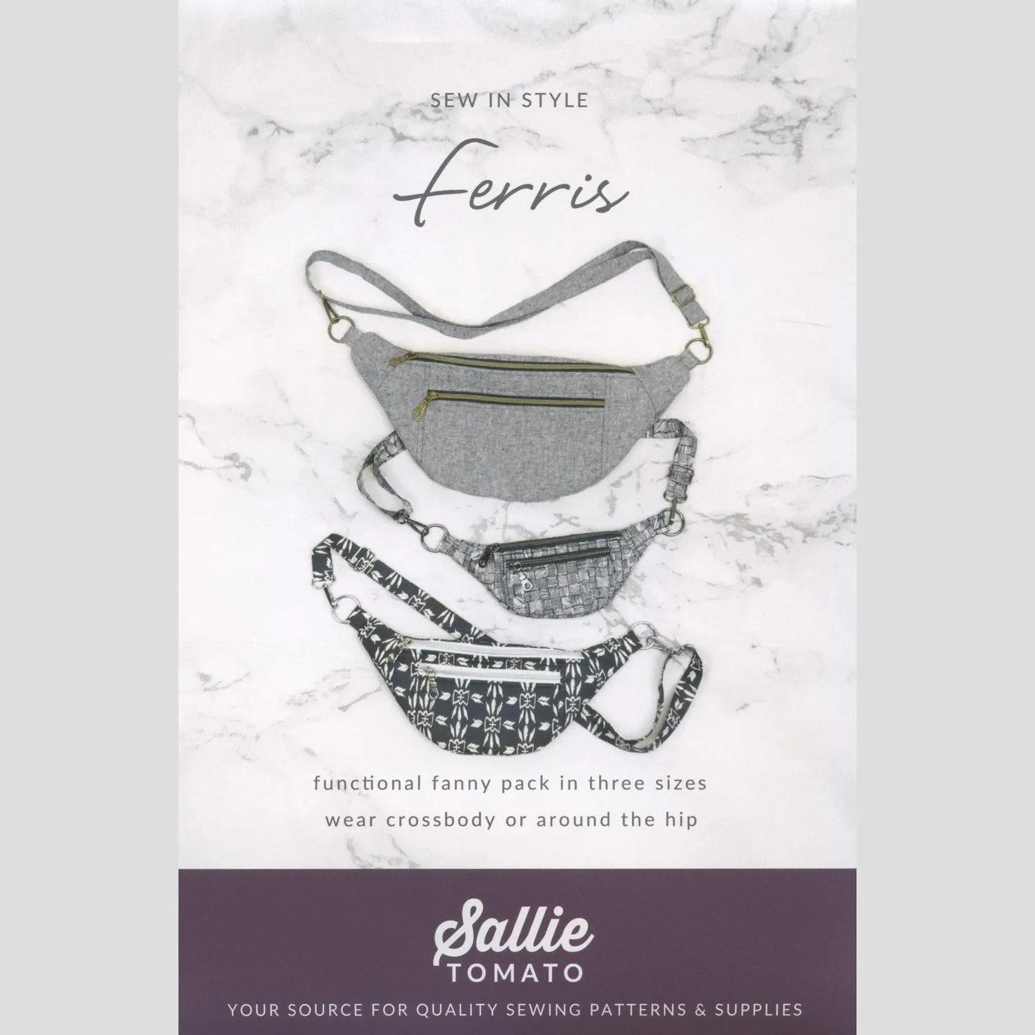 Sallie Tomato Ferris Fanny Pack Kit - Brown Lite Faux Leather