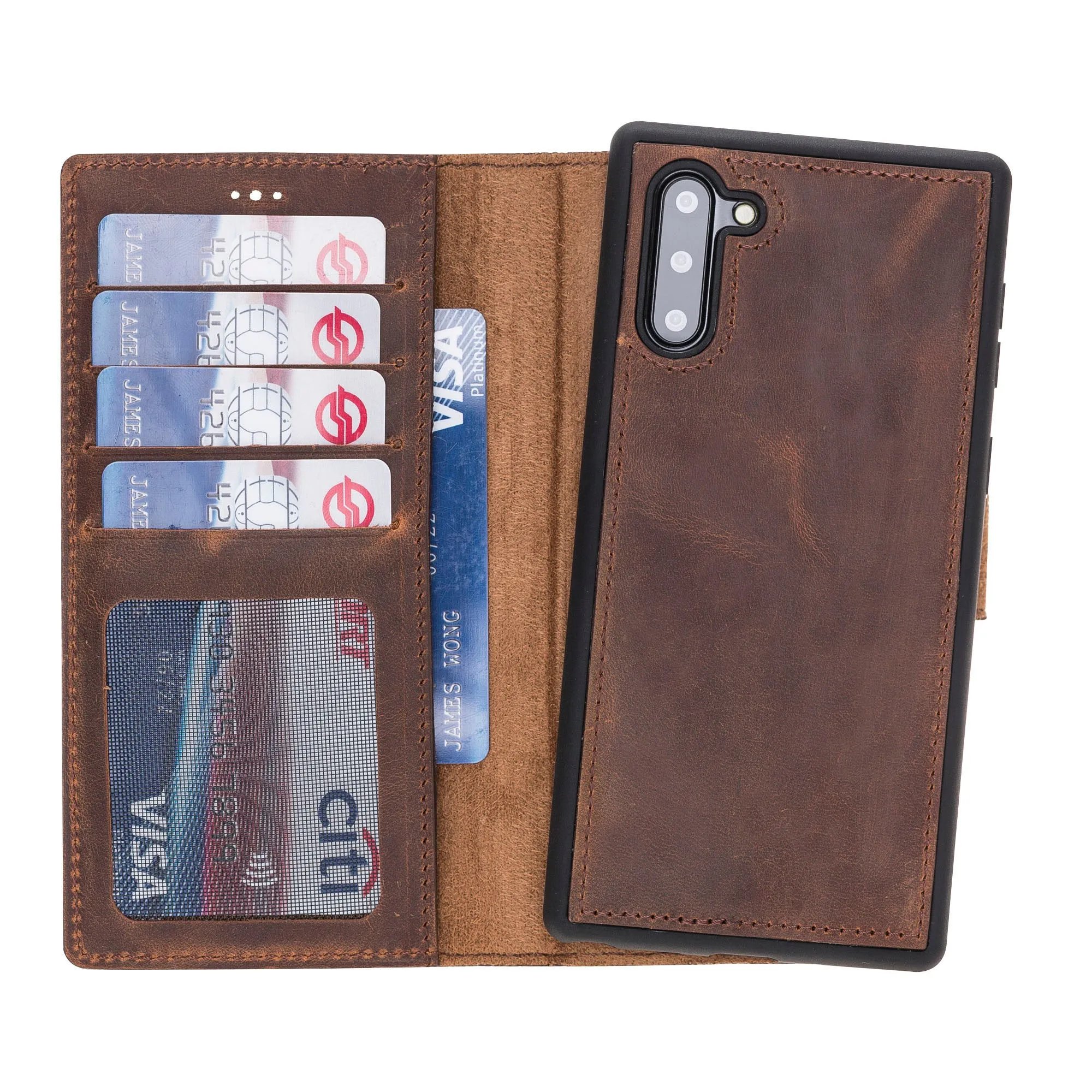 Samsung Galaxy Note 10 Magnetic Detachable Leather Wallet Case