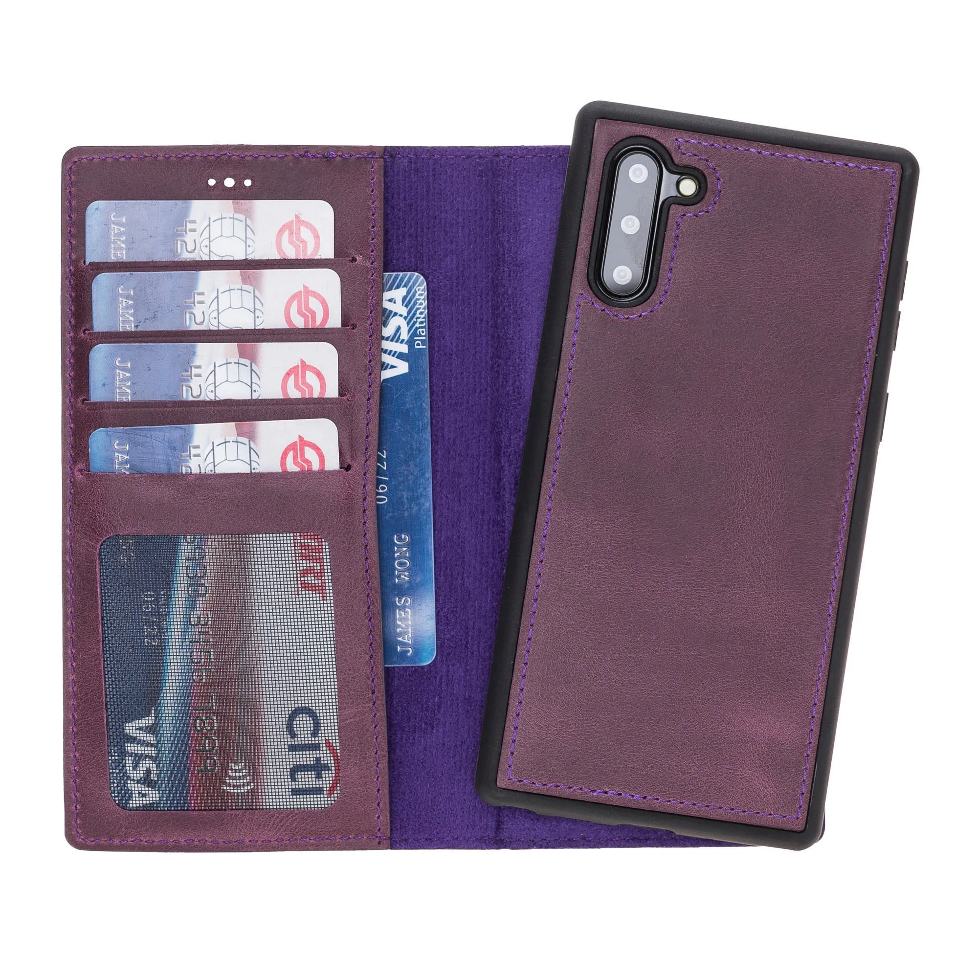 Samsung Galaxy Note 10 Magnetic Detachable Leather Wallet Case