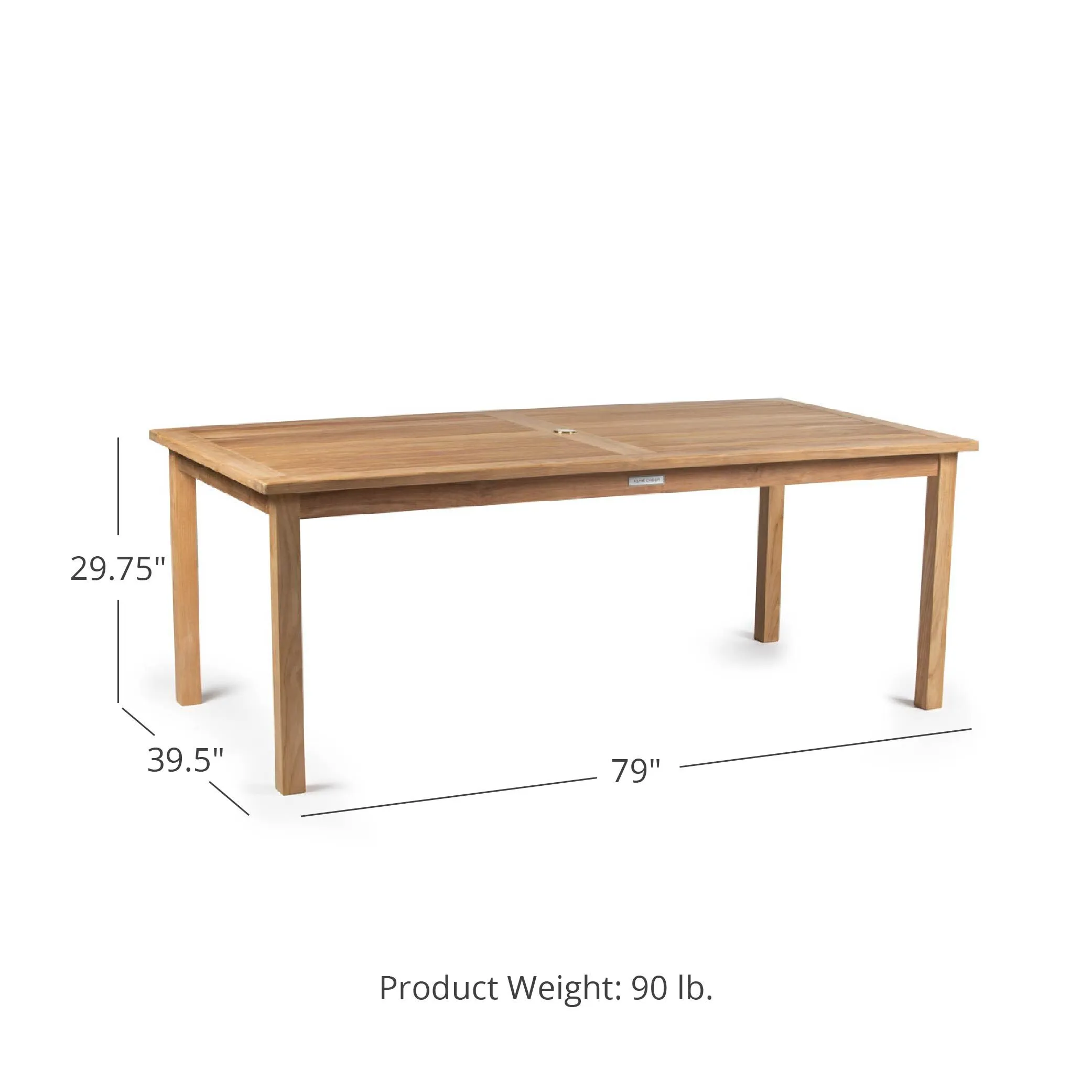 Scratch and Dent, Sandhill Grade A Teak 79" Table