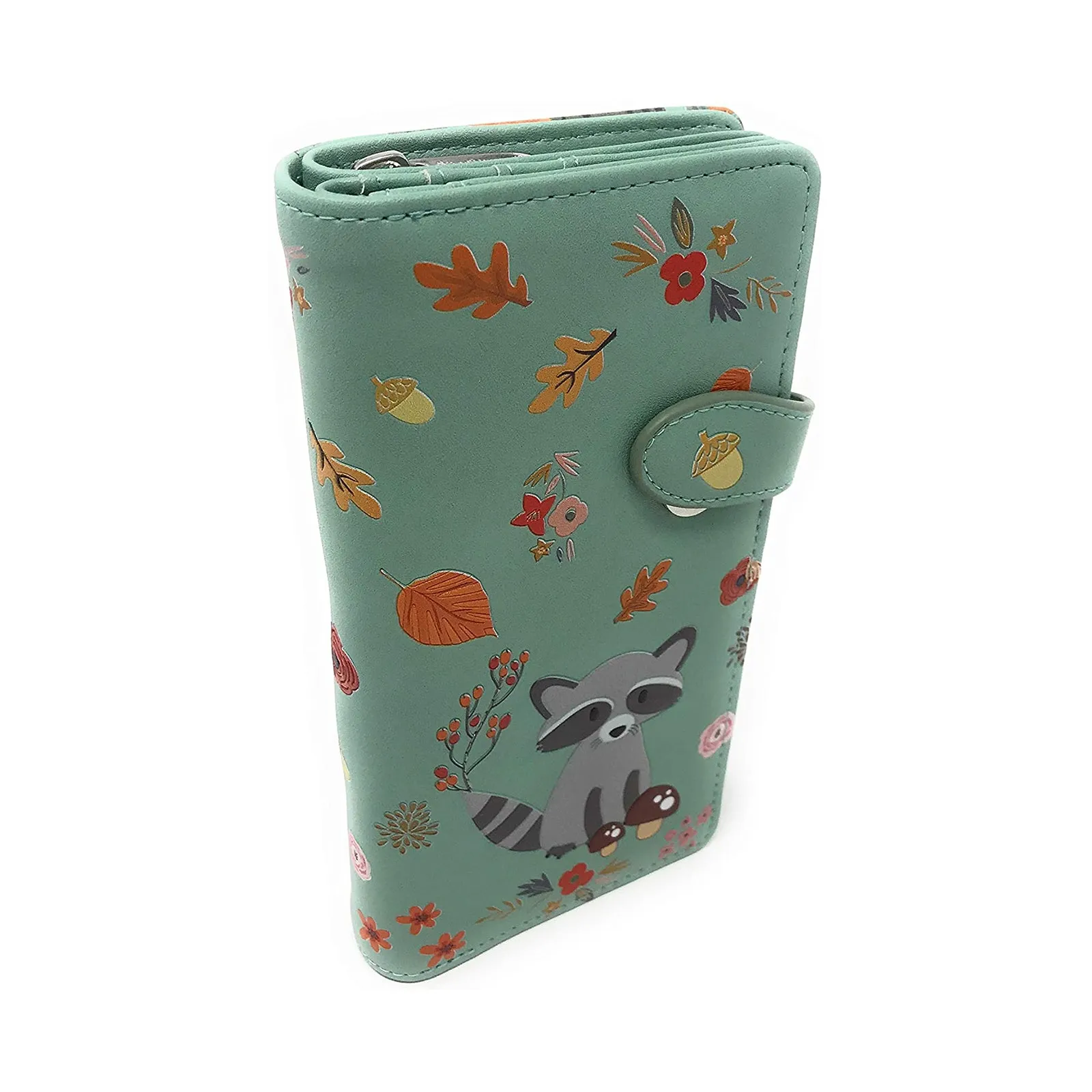 Shagwear Teal Raccoon And Friends Wallet