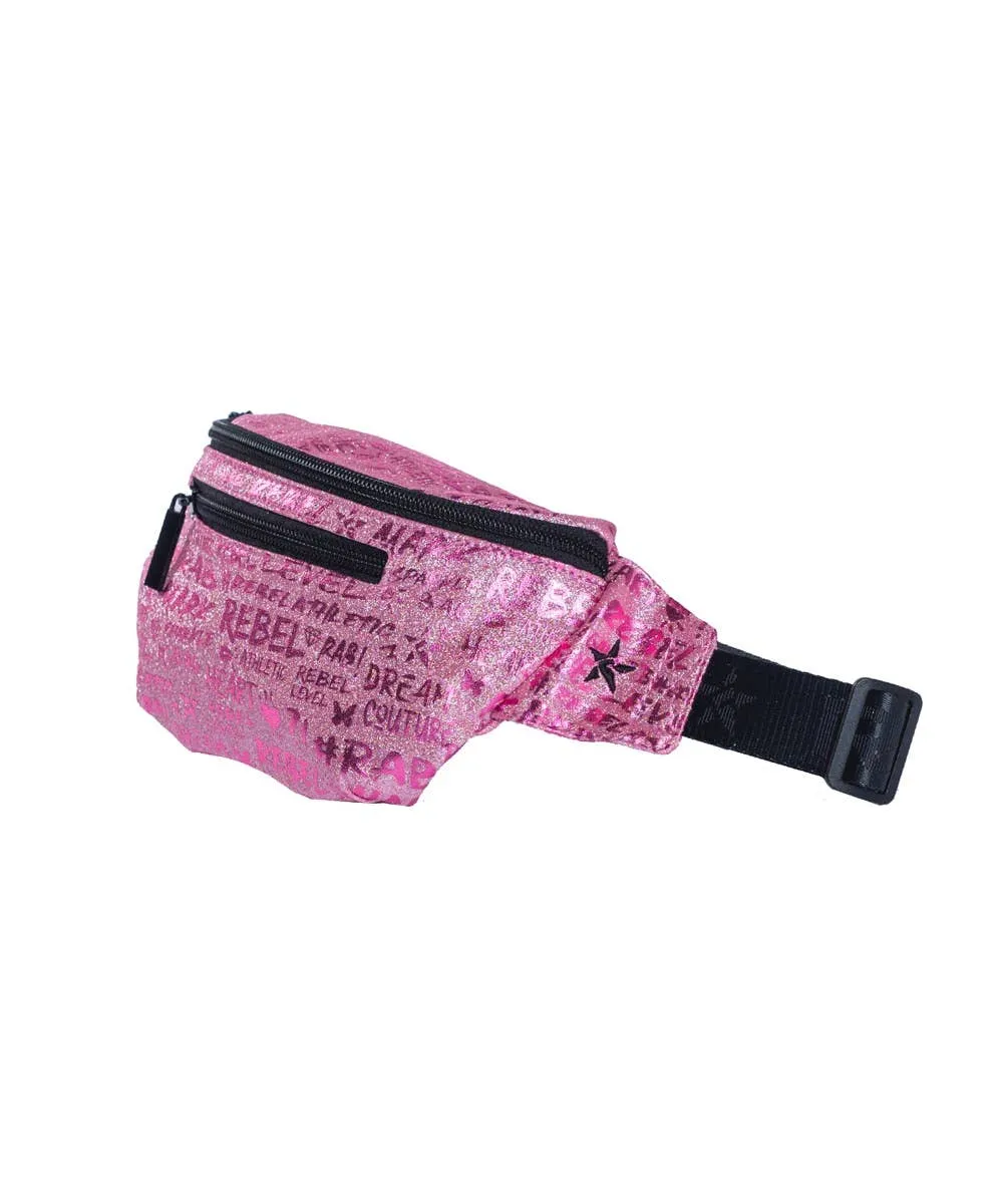 Signature in Pink Adult Rebel Fanny Pack with Black Zipper