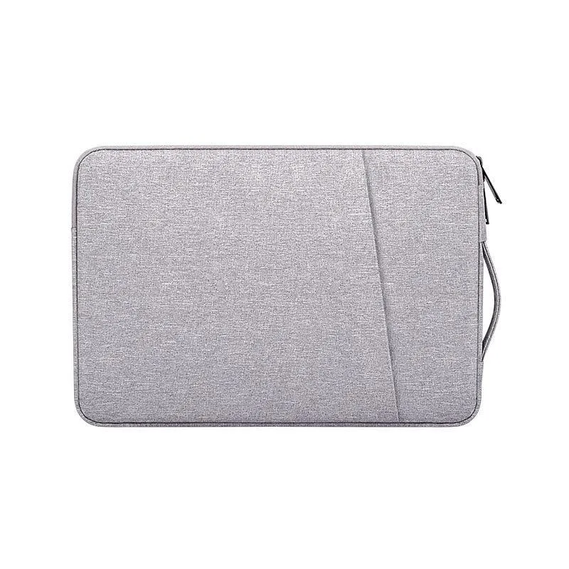 Sleek And Stylish Slant Zipper Designed Laptop Sleeve-Ash