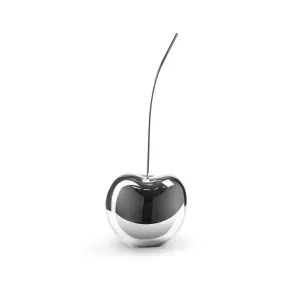 Small Chrome Cherry Sculpture 18" Tall