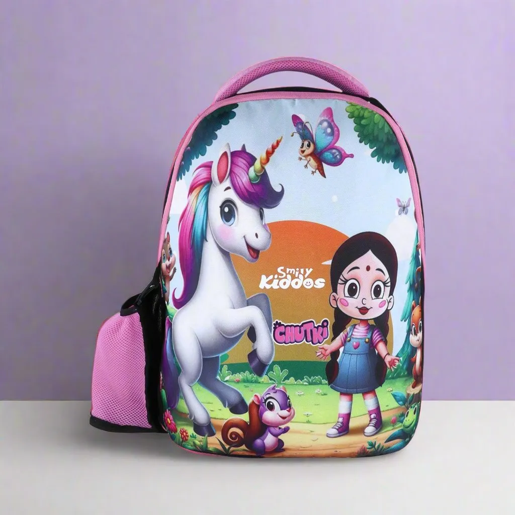 Smily Kiddos - Licensed Chhota Bheem Chutki Junior Backpack 2 - Pink