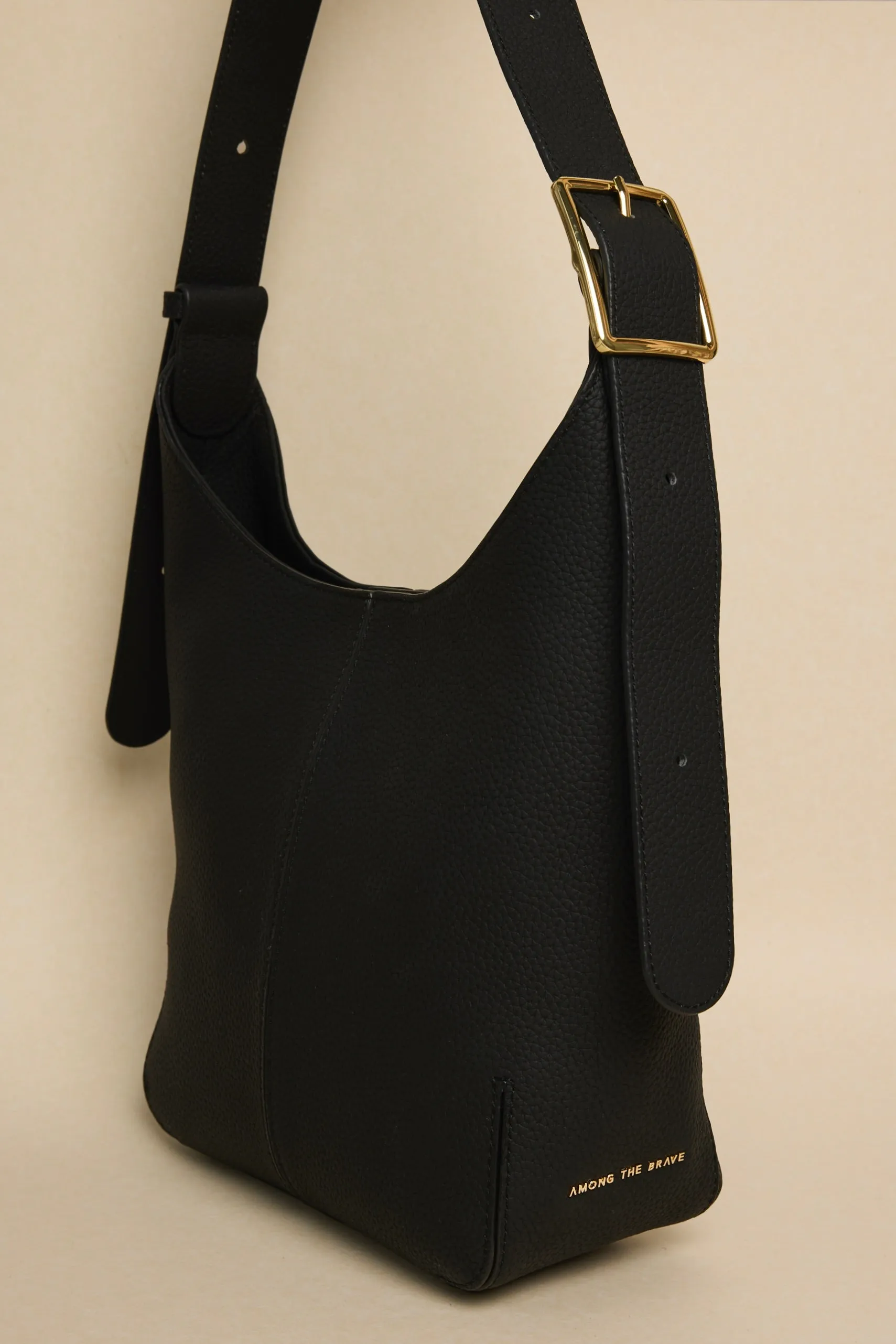 Soho Black Leather Large Bucket Bag