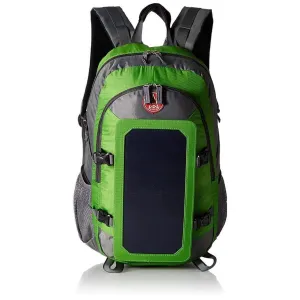 Solar system Backpack 45L with Power Bank Charger 6.5W color Neon Green